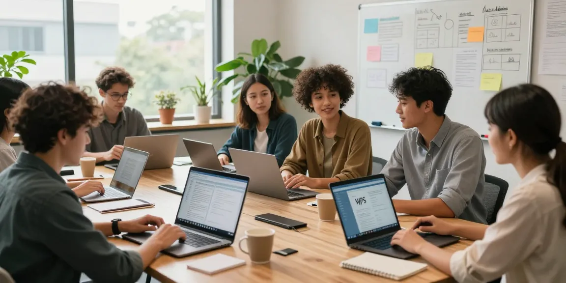 WPS Office 办公软件在团队协作会议中的使用情景，显示出高效的办公环境。