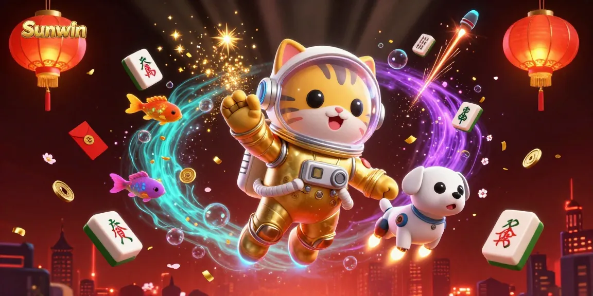 Experience thrilling gameplay at Sunwin, featuring vibrant 3D characters in a captivating casino environment.