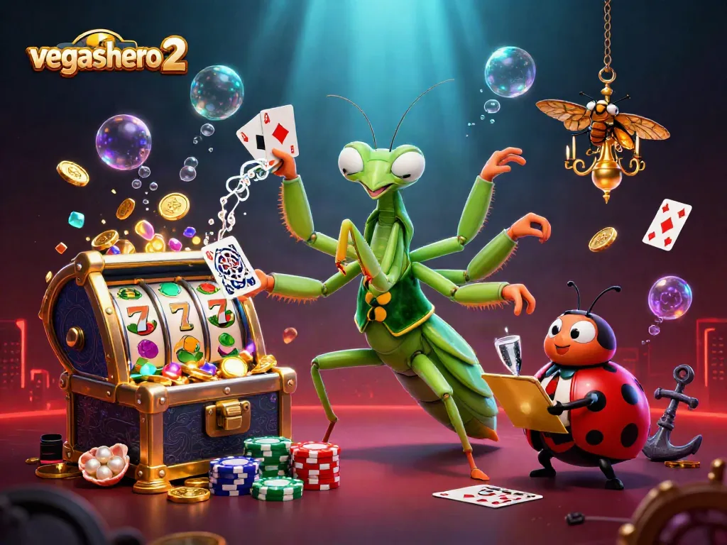 Experience thrilling gameplay with vegashero 2 in a vibrant casino scene filled with action and excitement.