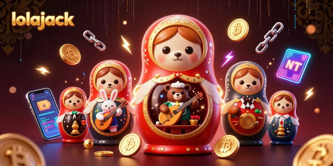Experience the thrill of lolajack with vibrant gaming elements and charming characters in a rich casino scene.